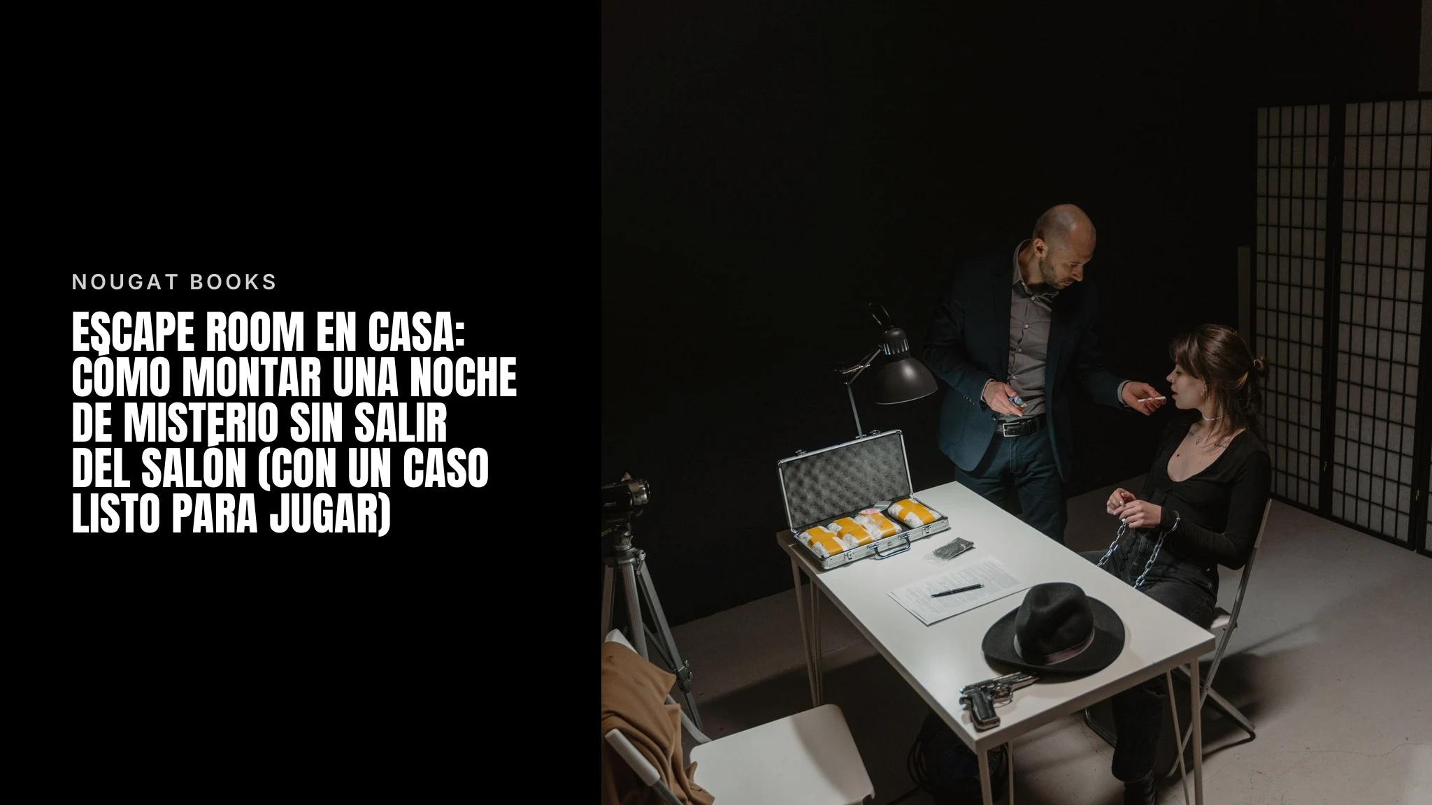 Portada de Escape room en casa: cómo montar una noche de misterio sin salir del salón (con un caso listo para jugar)